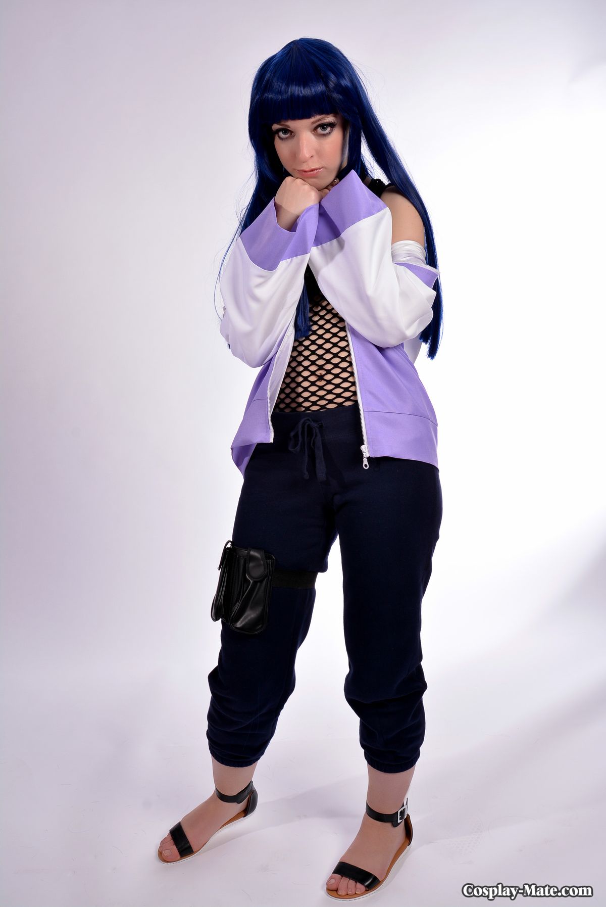 Astro reccomend violet cosplay uniform photoshoot