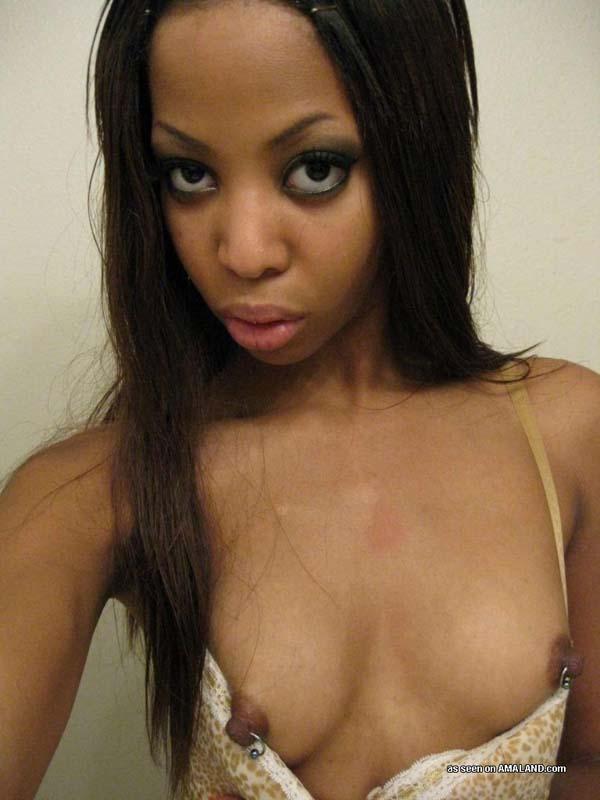 Nude black girl nipples