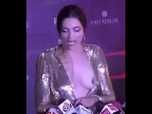 best of Deepika gown in padukone nipple white impression sexy bra on