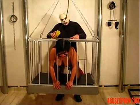 Caged male slave